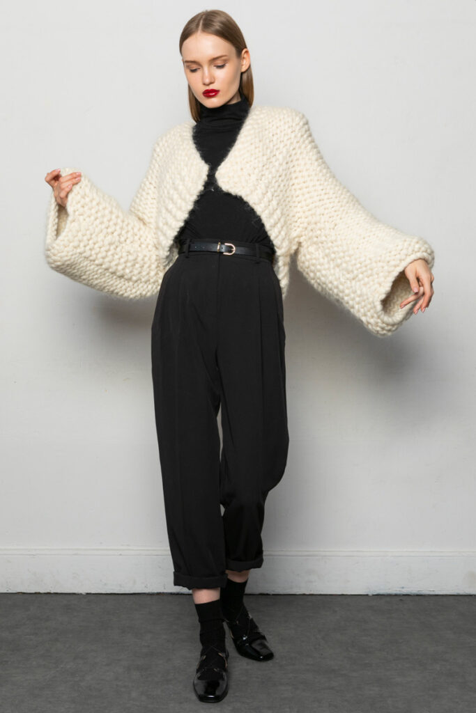 Kenna Crop Cardigan, Circles